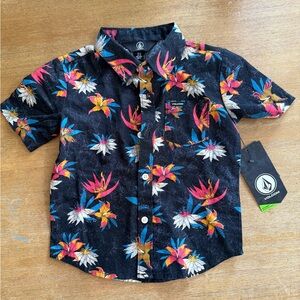 Volcom Kids' Multicolor Floral Button Down Shirt